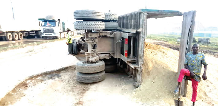 Tumbled vehicle